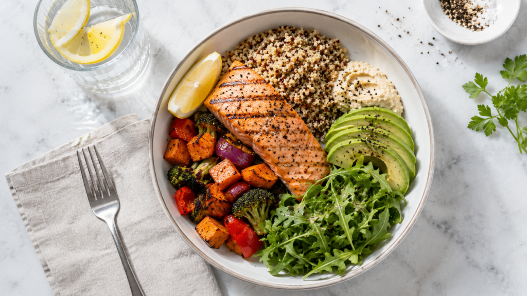 a balanced meal with vegetables